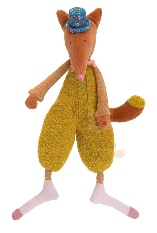  les tartempois peluche dédé renard orange jaune 